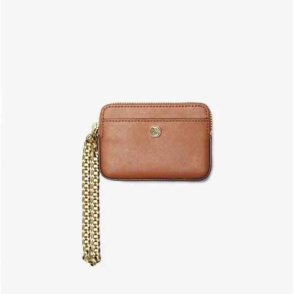 MICHAEL KORS Medium Saffiano Leather Chain Card Case - Picture 1 of 3